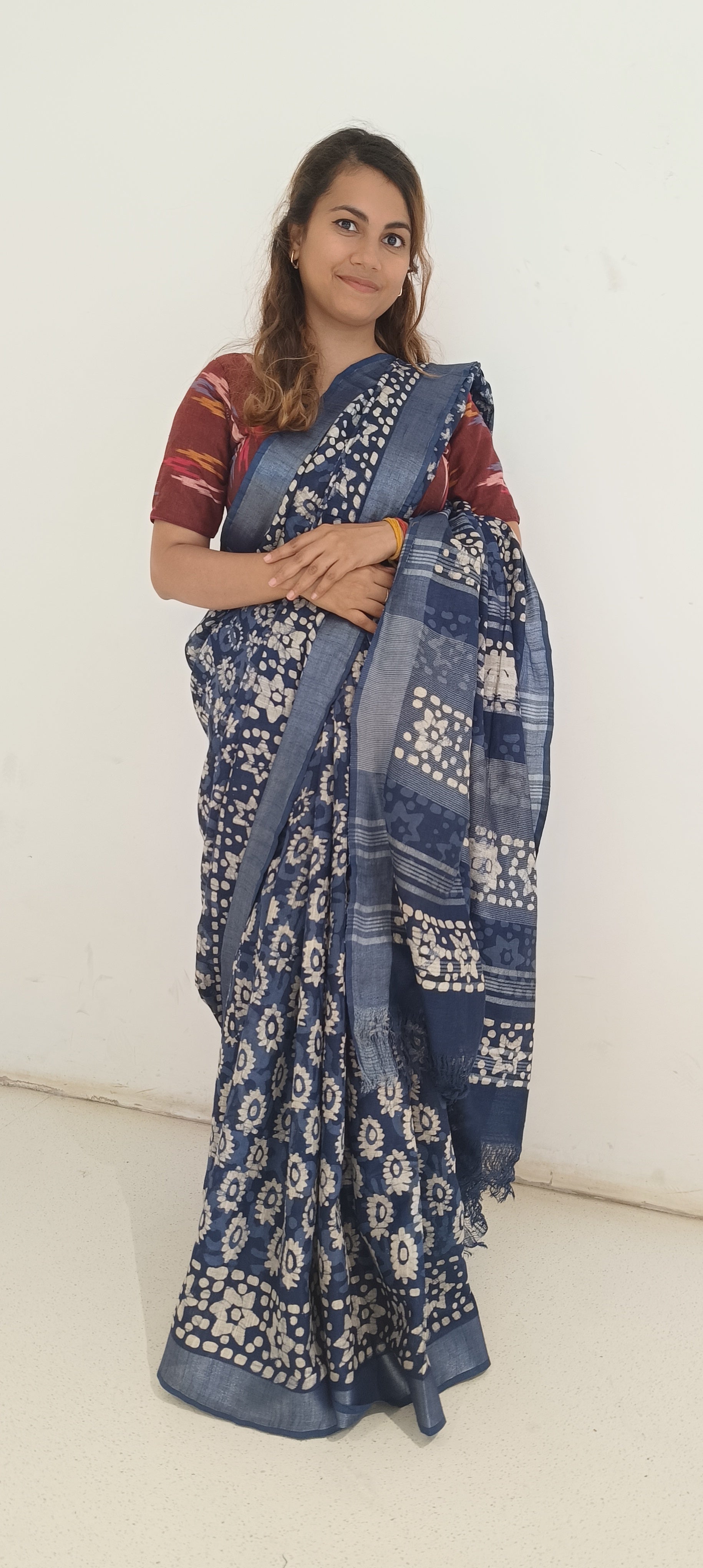 Khadi Lenin indigo
