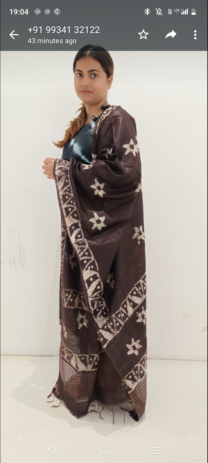Soft silk batik dupatta