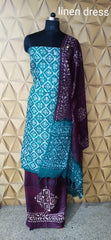 Linen print suit silkzon.in