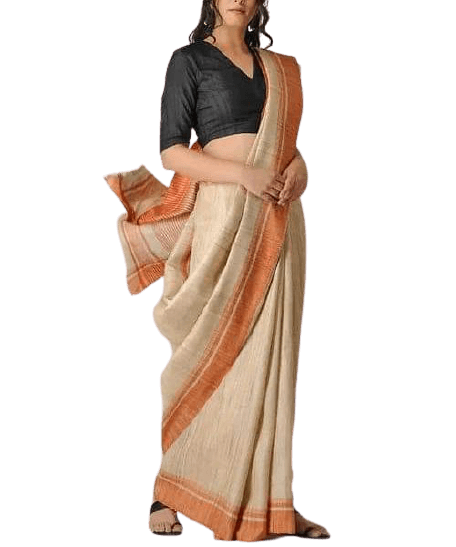 Tussar ghicha silk saree silkzon.in