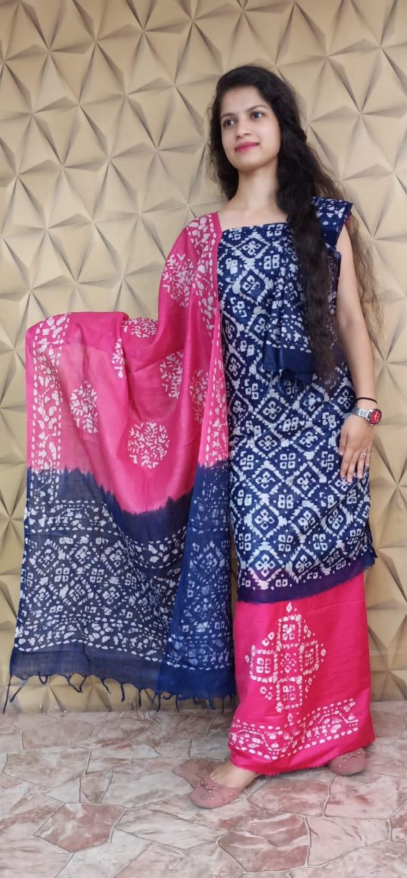 Linen print suit silkzon.in