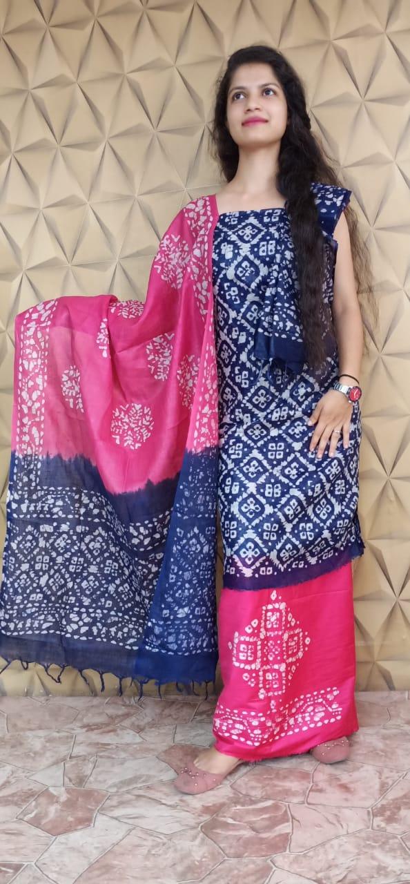 Linen print suit silkzon.in