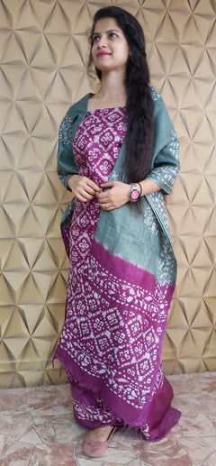 Linen Print Suit