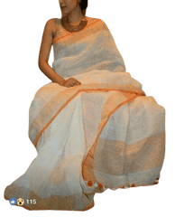 Linen saree silkzon.in