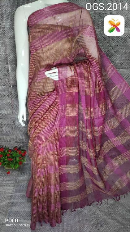 Orgenza jute ghicha saree