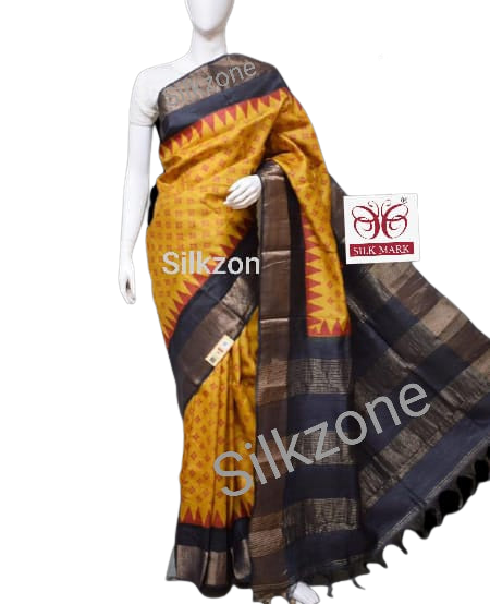 Pure Tussar Silk print saree