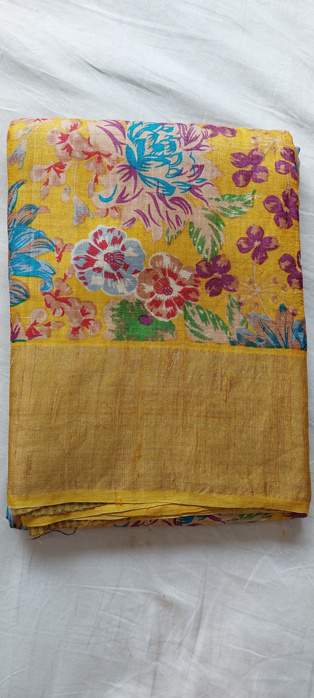 Pure Tussar Silk print saree