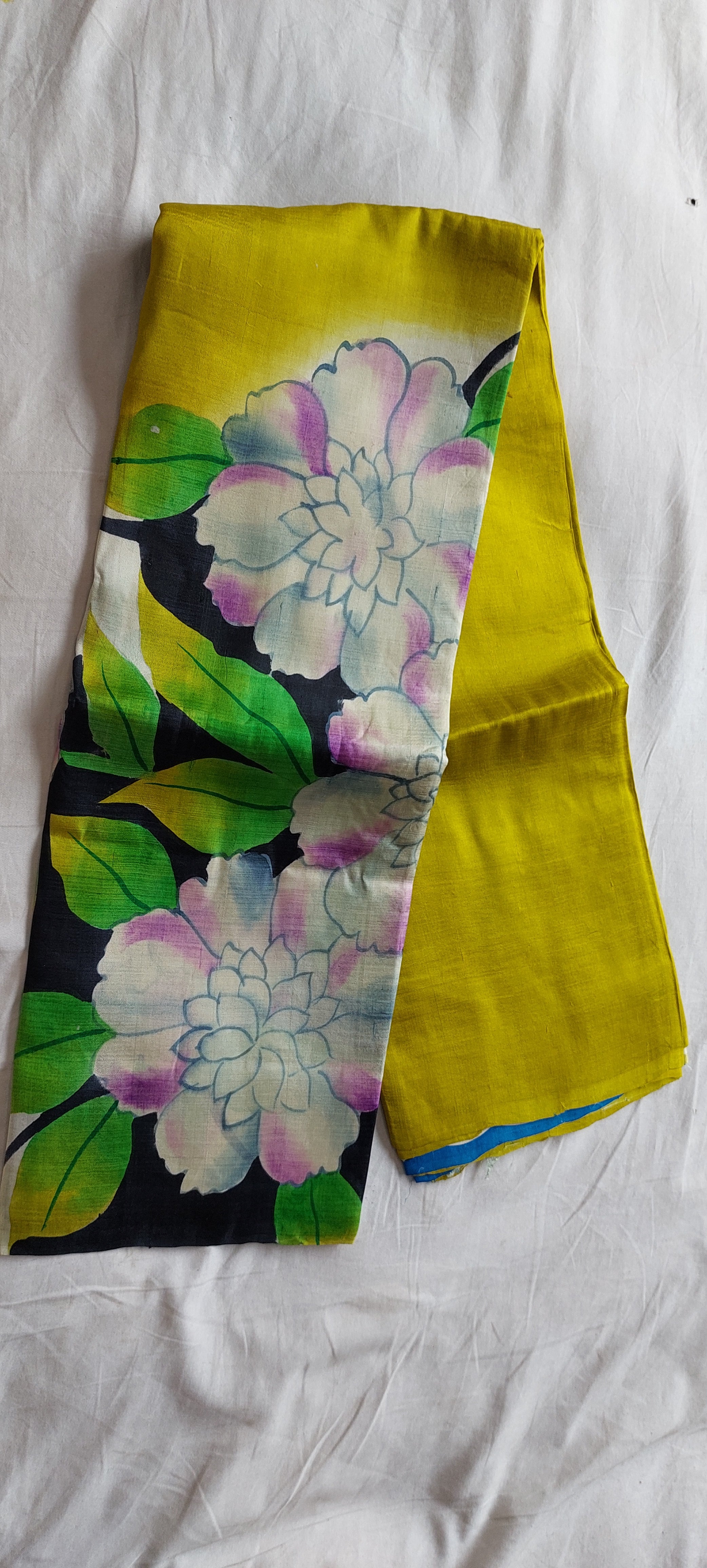 Pure Tussar Silk print saree