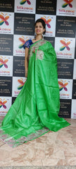 Tussar Silk Hand Cutwork Saree SILK ZONE