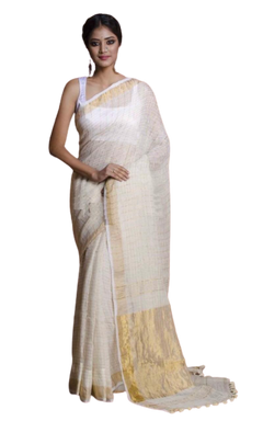 Linen saree