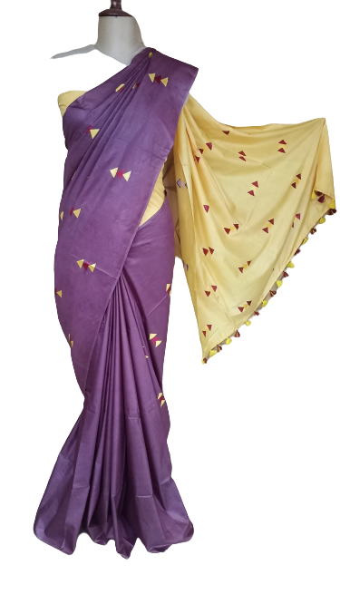 Soft silk embroidery saree