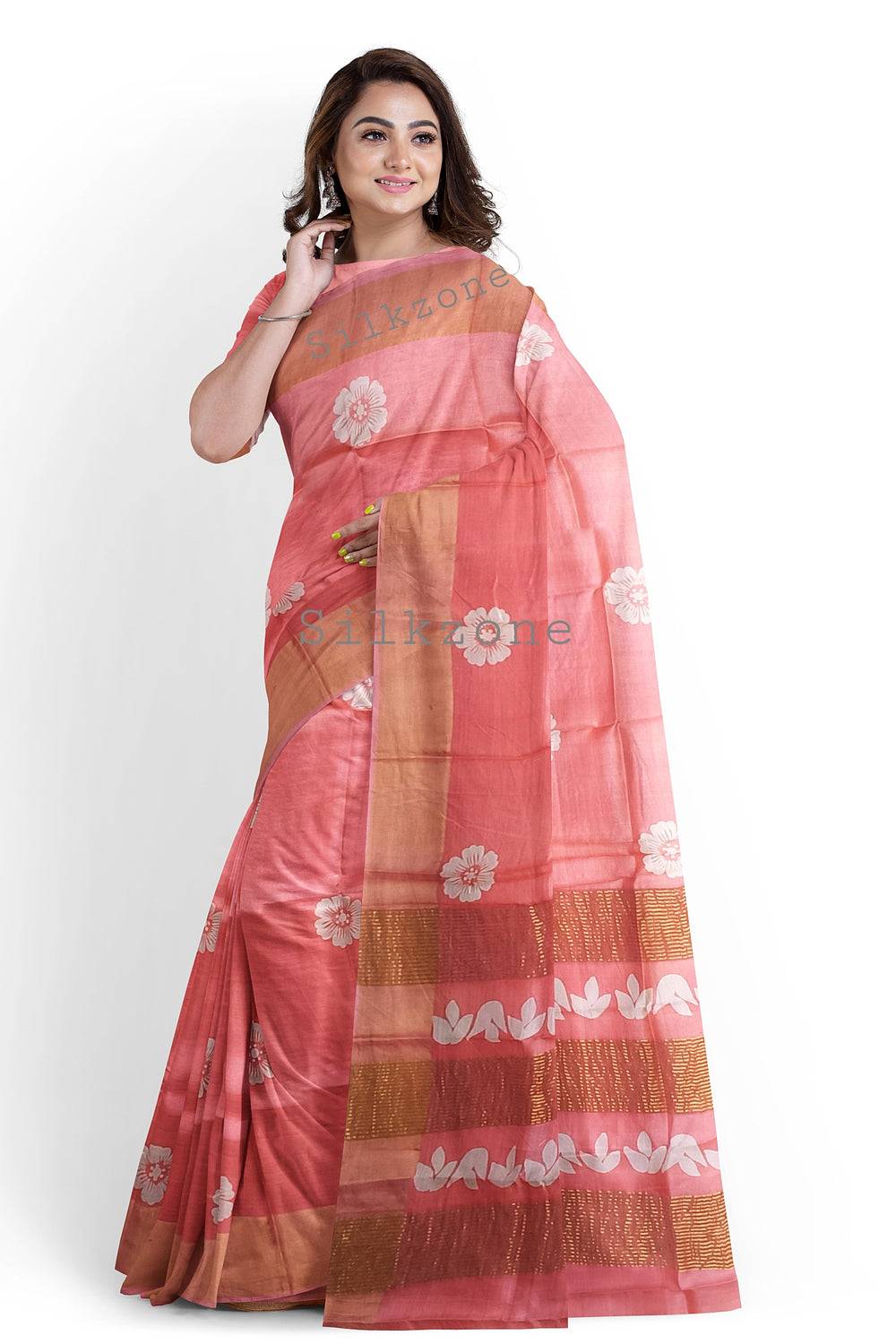 Pure Tussar Silk print saree