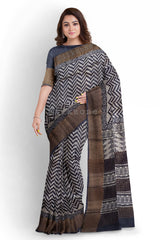 Pure Tussar Silk print saree