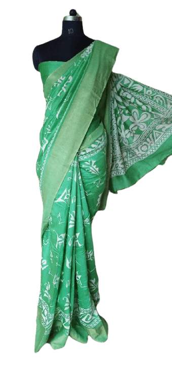 Silk print saree