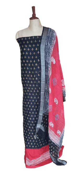 New Trendy Linen Print Suit SILK ZONE