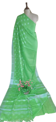 Linen jacqurad saree SILK ZONE