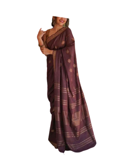 orgenza linen buta Saree