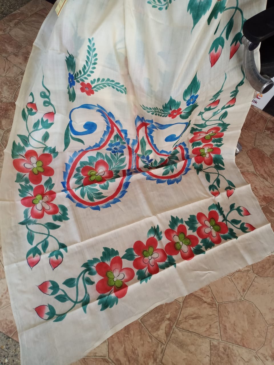 Pure Tussar Silk print saree