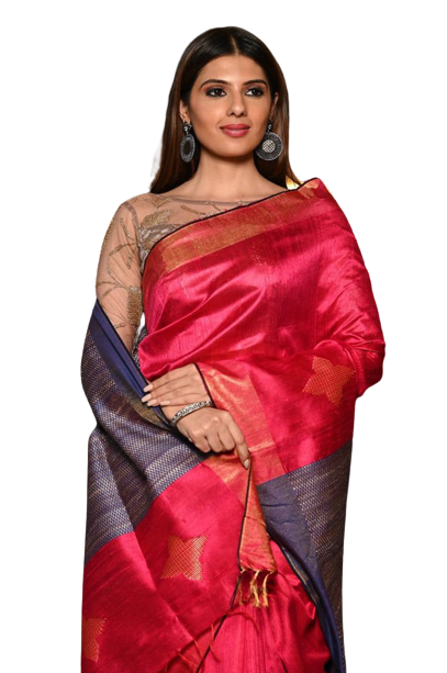 Tussar dupion silk Saree SILK ZONE