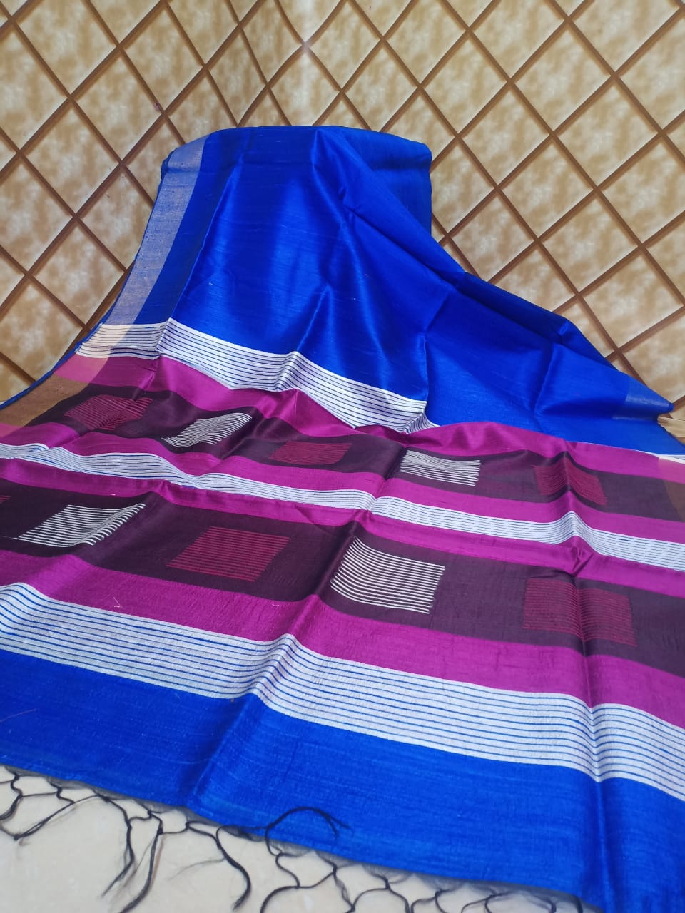 Tussar dupion silk saree SILK ZONE