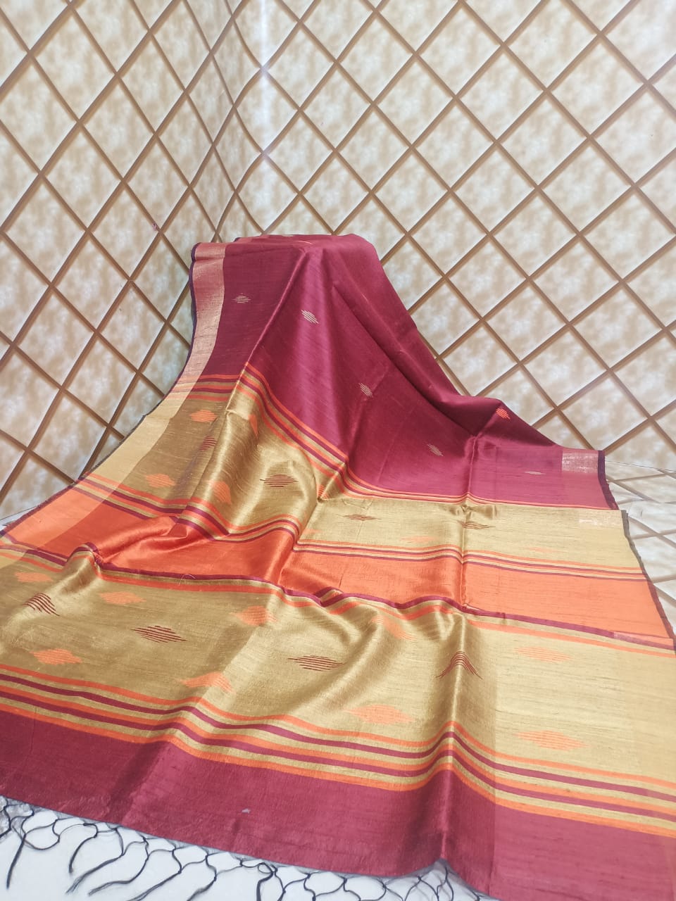 Tussar dupion silk Saree SILK ZONE