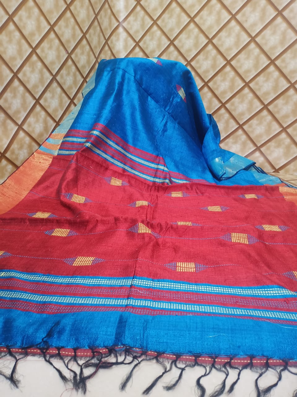 Tussar dupion silk Saree SILK ZONE