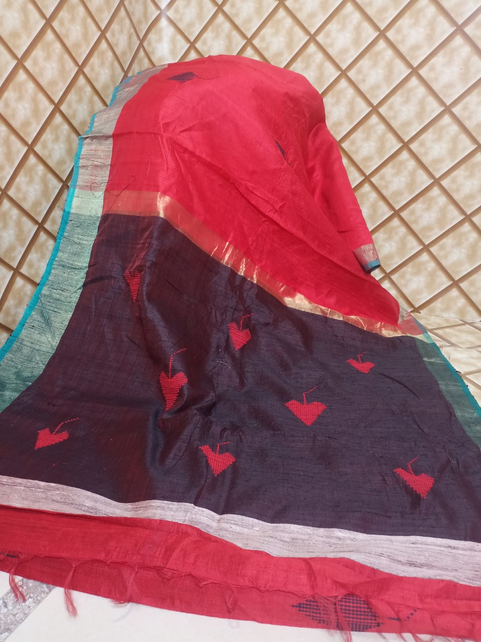 Tussar dupion silk saree SILK ZONE