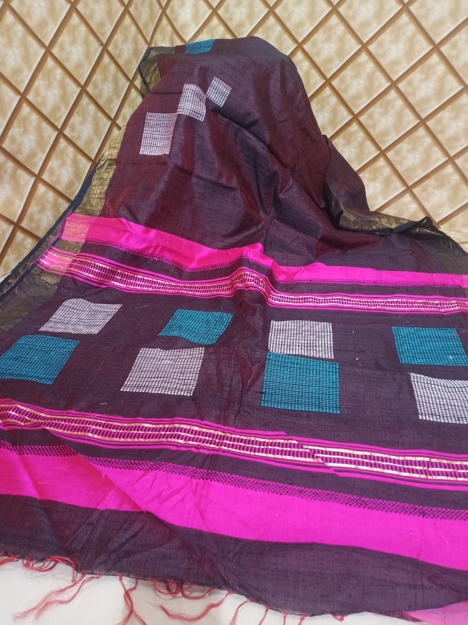 Tussar dupion silk saree SILK ZONE