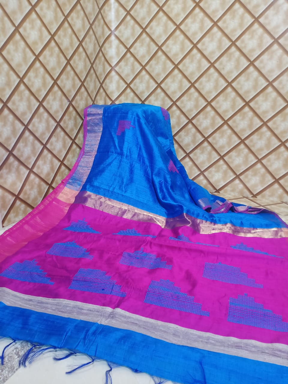 Tussar dupion silk saree SILK ZONE