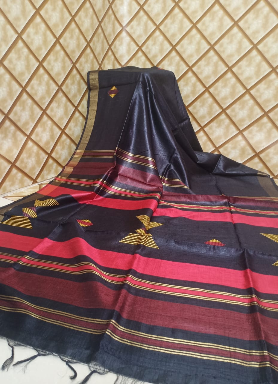 Tussar dupion silk saree SILK ZONE