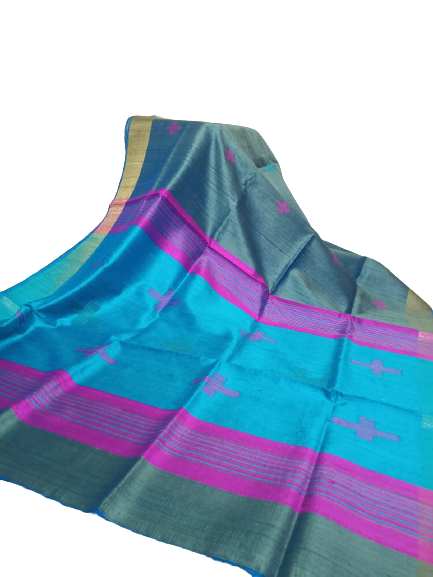 Tussar dupion silk saree SILK ZONE