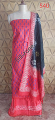 Soft silk hand print suit SILK ZONE