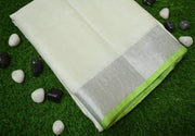 Pure linen plane saree SILK ZONE