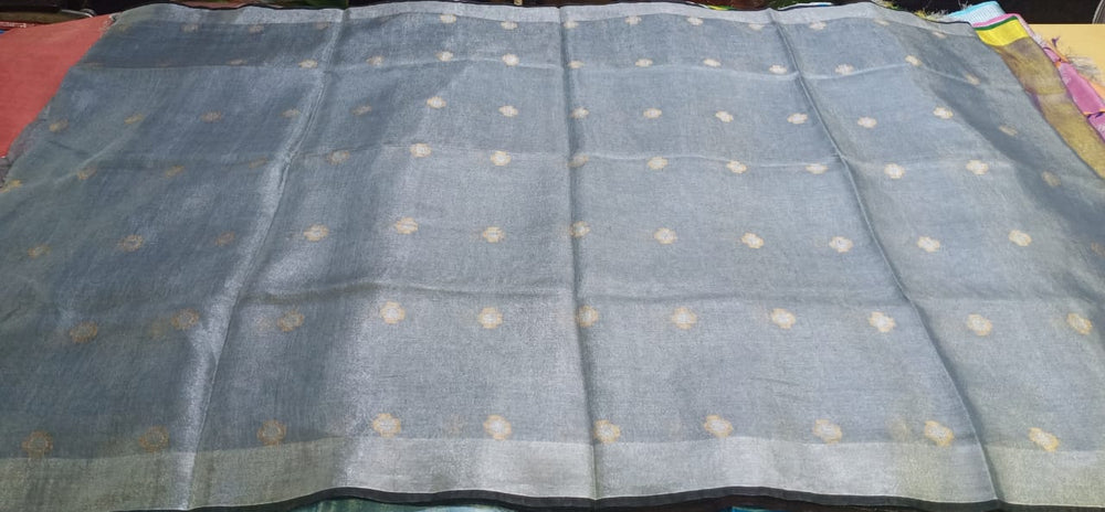Tissue linen buta saree SILK ZONE