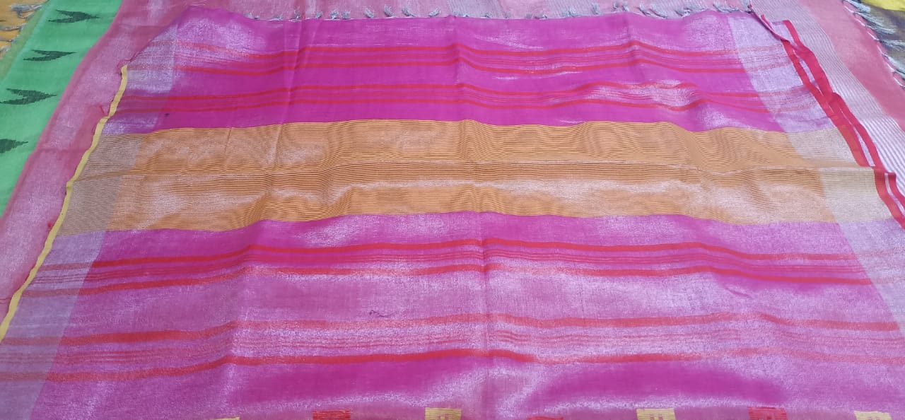 Tissue linen buta saree SILK ZONE
