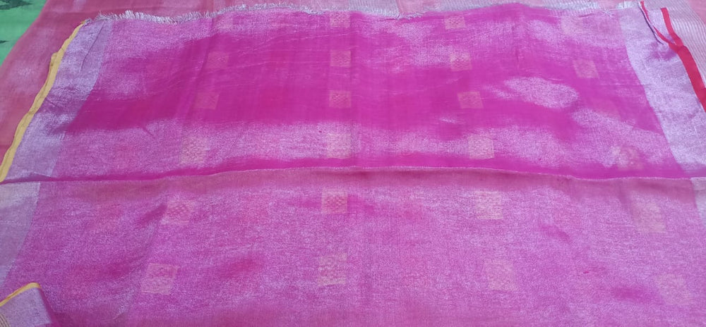 Tissue linen buta saree SILK ZONE