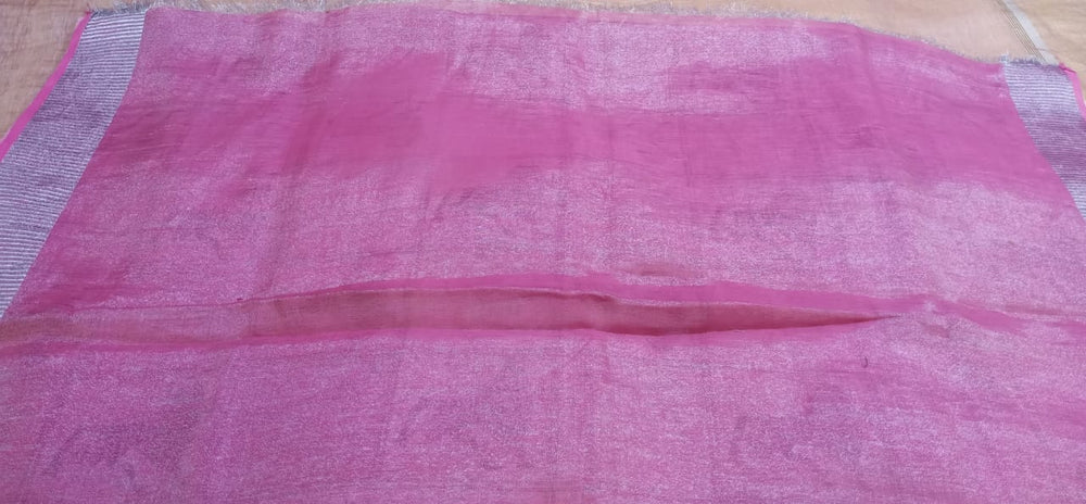 Tissue linen printed saree SILK ZONE