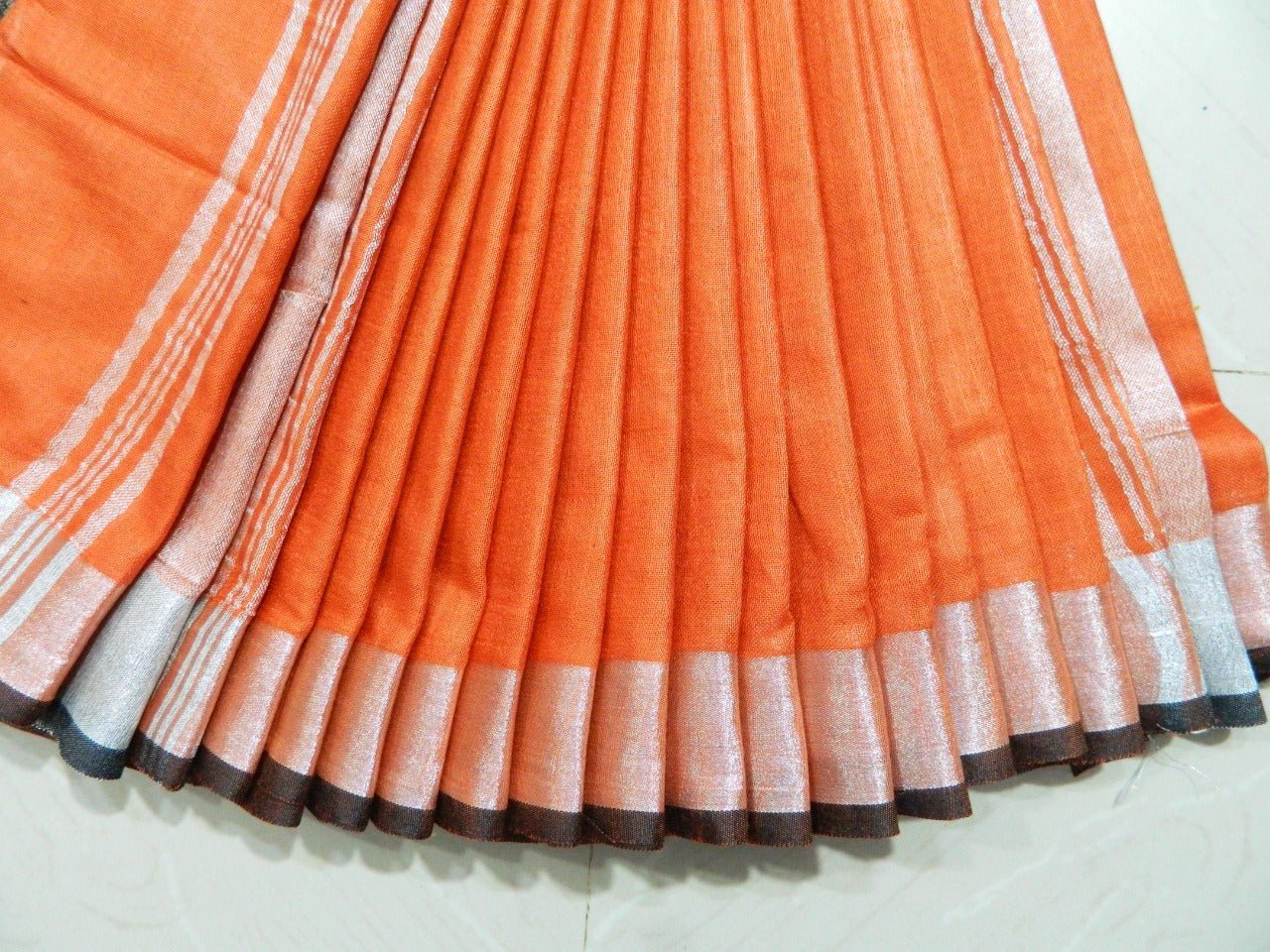 Khadi Linen Slub Saree INDIA SILK P.W.C.S. LTD
