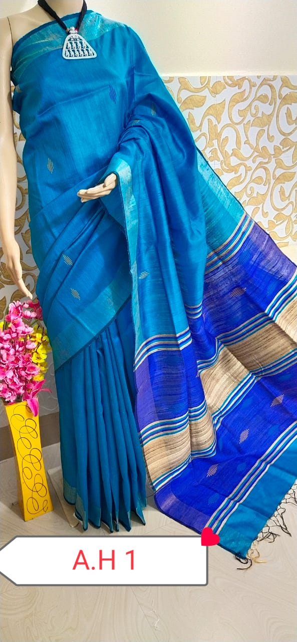 Tussar dupion silk saree SILK ZONE