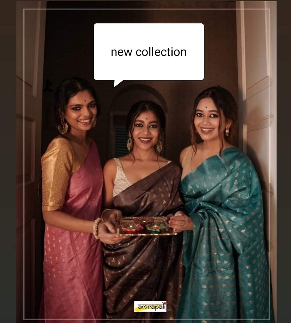 Tussar silk embroidery saree SILK ZONE