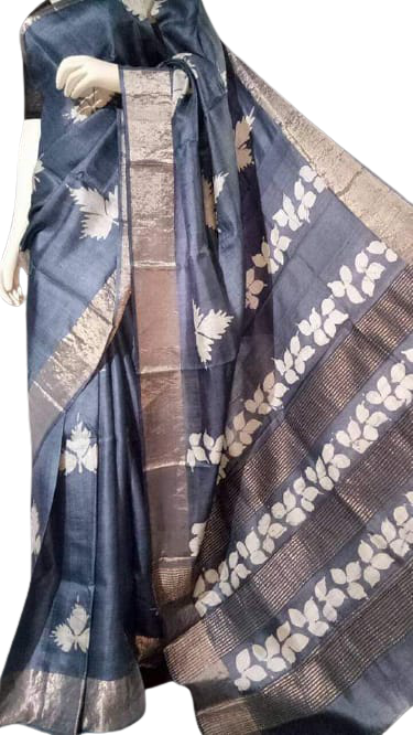 TUSSAR SILK PRINT SAREE