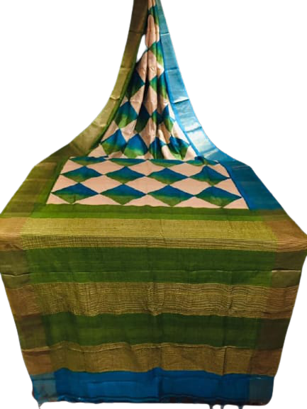 TUSSAR SILK PRINT SAREE