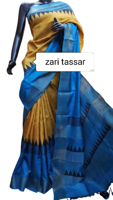 TUSSAR SILK PRINT SAREE