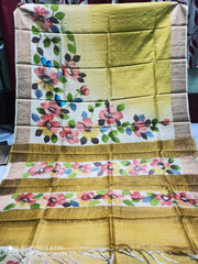 TUSSAR SILK PRINT SAREE