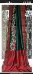 TUSSAR SILK PRINT SAREE