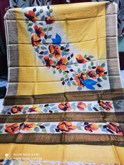 TUSSAR SILK PRINT SAREE