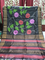 TUSSAR SILK PRINT SAREE