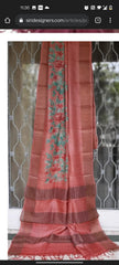 TUSSAR SILK PRINT SAREE