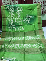 TUSSAR SILK PRINT SAREE