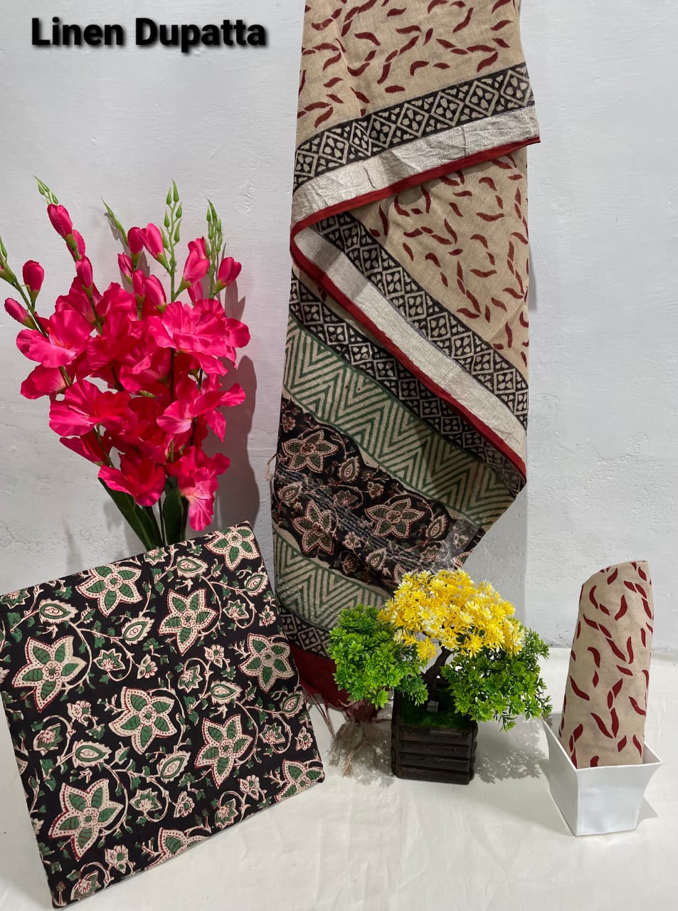 Cotton linen bagru print suit SILK ZONE